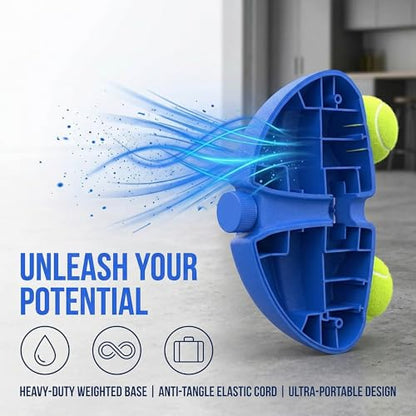 Tennis Trainer 2026 Upgraded Tennis Rebounder with Weighted Base, Portable Solo Practice Training Tool for Home & Backyard, Multifunctional Tennis Ball Training Baseboard Practice Kit