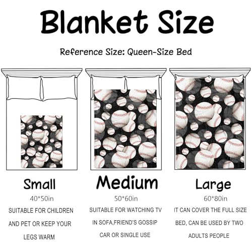Baseball Blanket Baseball Gifts for Boys Sport Baseball Throw Blanket Baseball Bedding Baseball Stuff Room Decor 50"x40"