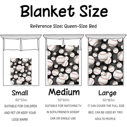 Baseball Blanket Baseball Gifts for Boys Sport Baseball Throw Blanket Baseball Bedding Baseball Stuff Room Decor 50"x40"