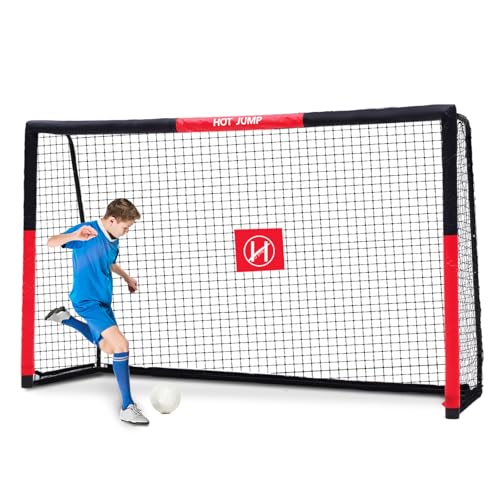 Soccer Goal for Backyard,6x4/8x5/10x6.5/12x6.5ft Metal Soccer, Soccer Goal for Kids 8-12, Soccer net with Zipper Design, Easy Assemble, Weatherproof Foam Padded Goal Post, Adults - style: 12'W×6.5'H