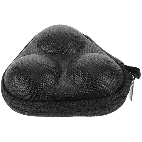 Table Tennis Ball Storage Case 3-ball Mini Organizer Bag Black Portable Ping Pong Ball Holder for Indoor Outdoor Sports