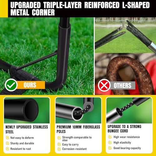 Soccer Goal, Kids Soccer Goals for Backyard Set, 2 Pack of Portable Pop Up Soccer Net with Soccer Ball, Cones, Complete Training Equipment for Youth, Toddler Outdoor Sports Games