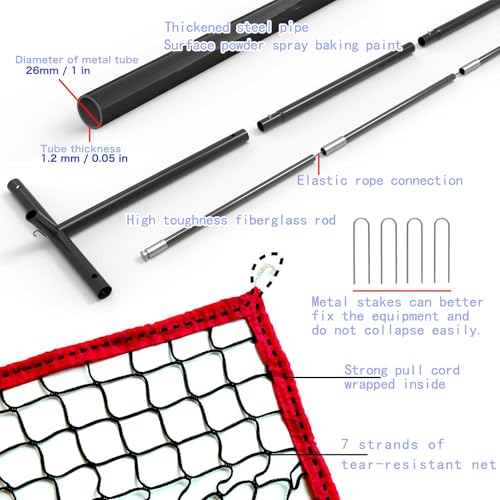 Portable Batting & Pitching Screen for Baseball/Softball - Works for Both Right & Left-Handed Players and Protects Pitchers & Coaches