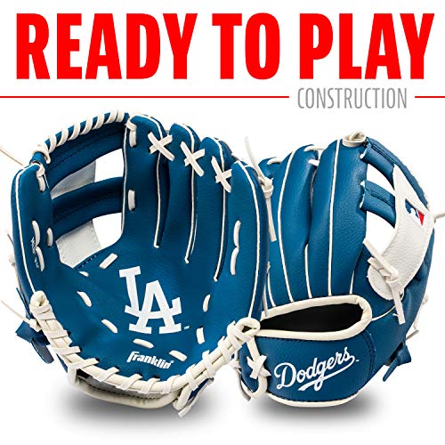 Franklin Sports MLB Youth Teeball Glove and Ball Set - Kids Baseball and Teeball - Perfect First Kids Glove - 9.5"