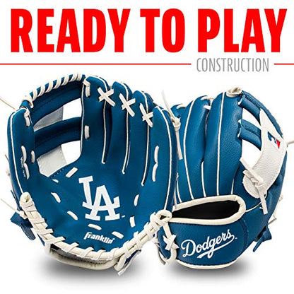 Franklin Sports MLB Youth Teeball Glove and Ball Set - Kids Baseball and Teeball - Perfect First Kids Glove - 9.5"