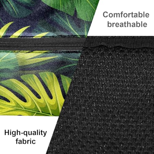 Pickleball Bag Tropical Leaves Pickle Ball Backpack for Women Men Premium Lightweight Crossbody Sling Bag Sports Backpack for Pickleball Paddle Tennis - color: Tropical Leaves Green