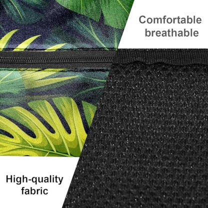 Pickleball Bag Tropical Leaves Pickle Ball Backpack for Women Men Premium Lightweight Crossbody Sling Bag Sports Backpack for Pickleball Paddle Tennis - color: Tropical Leaves Green