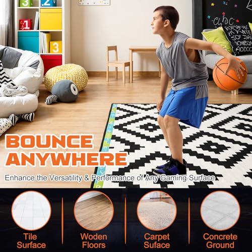 Silent Basketball Size 7 (29.5") | Noiseless Indoor Training Basketball - Quiet Dribbling, Grooved Airless PU Foam Ball with Real Feel & High Bounce
