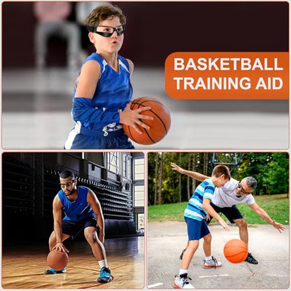 Improving Basketball Skills, Say Goodbye to Bowing - Professional Dribbling Goggles Basketball Sports Training Glasses, BLACK