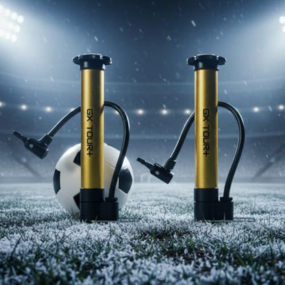 Ball inflator with moisten Needles. Easy to Operate and Kid Friendly. Basketball, Football, Soccer and Much More. Durable Metallic case.