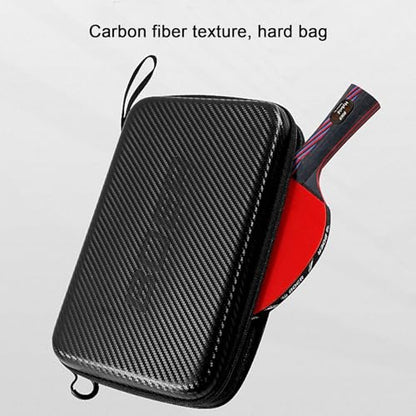Table Tennis Racket Case - Waterproof Hard Case, Portable Paddle Storage Bag for 2 Rackets and 3 Balls