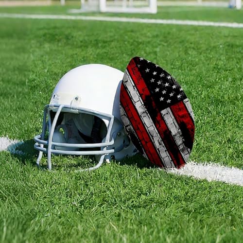 American Football, Official Size 11.9 x 7.3 Inch, Premium Composite Leather High-Grip Ball with Pro-Style Lacing, Unique Prints for Training, Games & Gifts - color: Retro Flag