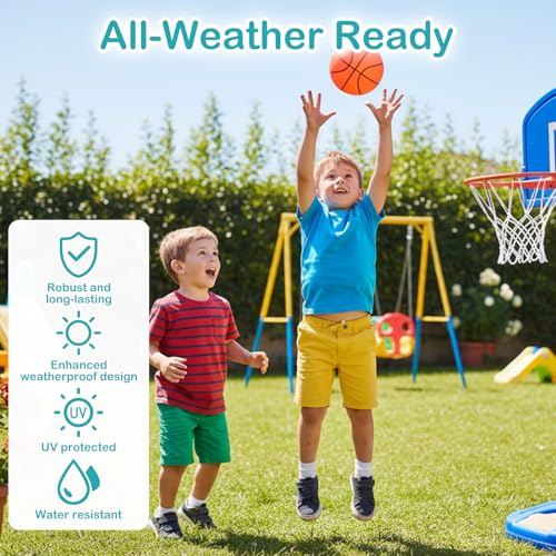 2Pack 8 Loops Mini Basketball Net Replacement, Heavy-Duty Nylon Little Small Basketball Net for Indoor Door Room Walls 8"-10.25" Hoop