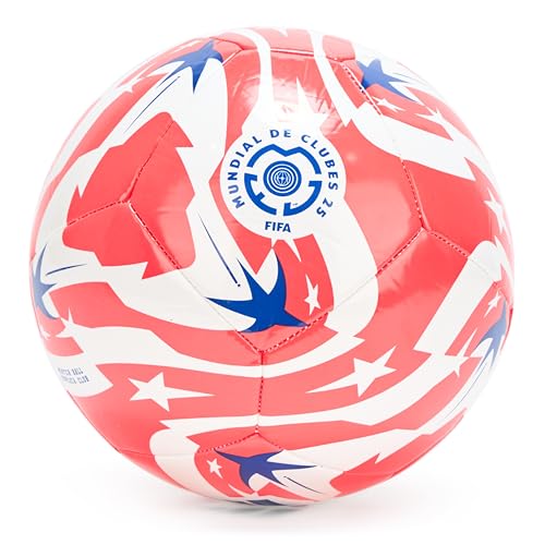adidas FIFA Club World Cup Club Ball - Inspired Design, Durable Construction, Official Tournament Logo - color: White/Lucid Red/Power Blue/Black/Club, size: 3