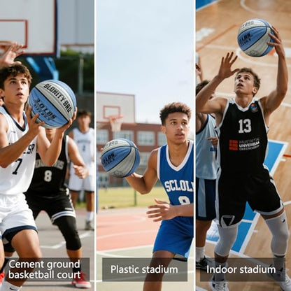 Weighted Basketball Non-Slip 28.5"/29.5", 2.2LBS/3LBS, Outdoor/Indoor Heavy Training Ball, Used to Increase Strength