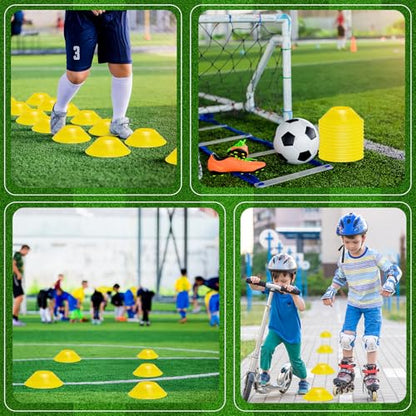 100 Pcs Mini Soccer Cones for Sport Agility Disc Cones Soccer Training for Agility Drills Sports Football