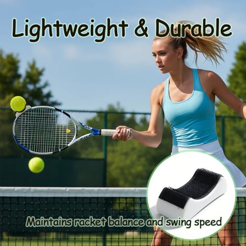Tennis Ball Picker for Racket, Hands Free Clip On Tennis Ball Retriever, Easy Racquet Edge Ball Collector, No-Bend Quick Pickup Training Tool