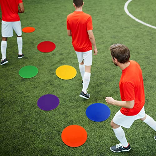 Haull Spot Markers Floor Spots with Bag Non Slip Vinyl Poly Dots for Gym Floor Basketball Football Soccer Sports Speed Agility Training Gym Dance