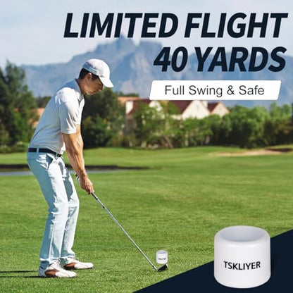 12 Pcs Practice Golf Balls, Limited Flight Golf Practice Balls Training Aid for All Golfers Full Swing in Indoors Backyard Driving Range