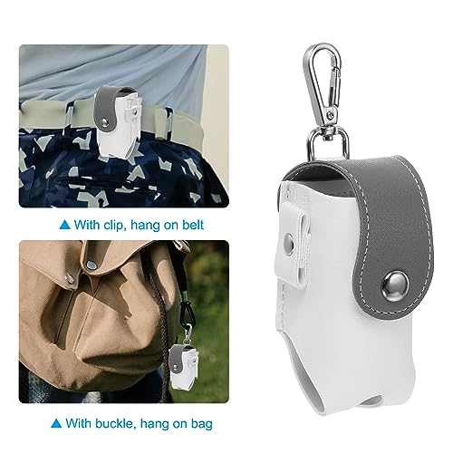PATIKIL Golf Ball Waist Bag, Golf Ball Carry Pouch with Tee Holder, Buckle, Clip for Women Men Belt Golf Storage - color: Gray