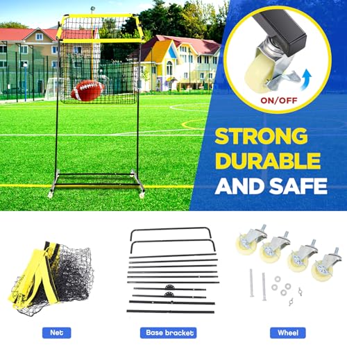 Liliful Football Throwing Net Quarterback Target Nets Football Training Equipment Portable Outdoor Accuracy Trainer Target Practice Aids for Youth Adults