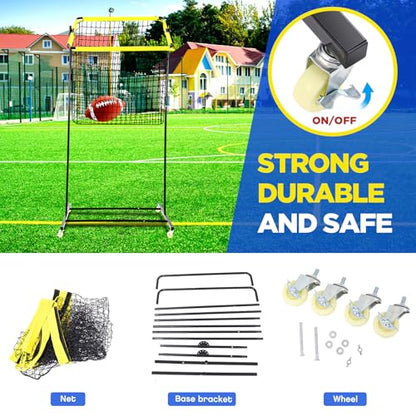 Liliful Football Throwing Net Quarterback Target Nets Football Training Equipment Portable Outdoor Accuracy Trainer Target Practice Aids for Youth Adults