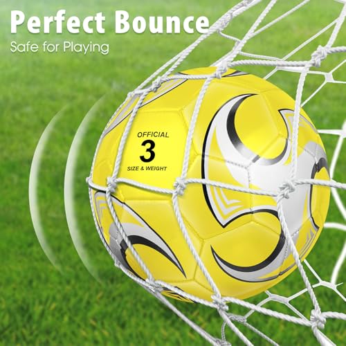 Supervitae 12 Pack Soccer Balls for Teen Adult Bulk Deflated Soccer Balls with Pump Outdoor and Indoor Training Practice Football for Back to School Sports Game Birthday Gift Party - size: Size 3