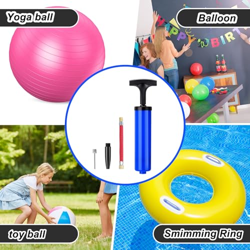 Jerify 8 Inch Ball Pump Kit Portable Sports Ball Air Pump for Soccer with Needle Extension Hose Inflator for Football Basketball Volleyball Balloon Rugby Netball Operation Xmas Child