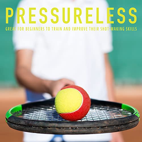 Franklin Sports Starter Tennis Balls - Pressureless, Low Bounce for Beginners - Great for Training + Practice - 3 Pack - All Court Surface