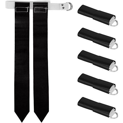 Crown Sporting Goods 6-Pack Flag Football Team Set - 6 Belts with 12 Flags Plus Accessories - color: Black