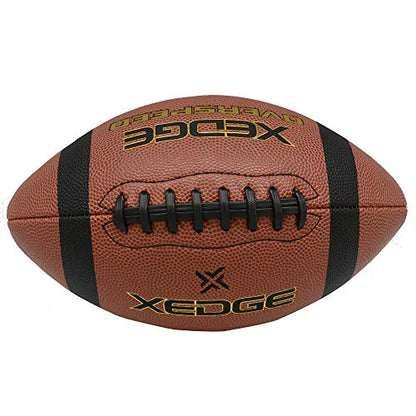 XEDGE Composite Leather Indoor/Outdoor Footballs for Training and Recreational Play Size 6,7,9