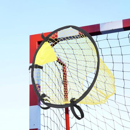 2pcs Football Kicking Nets Soccer Goal Target Nets for Youth Training Practice Equipment Backyard and Indoor Accuracy Shooting Drill Yellow