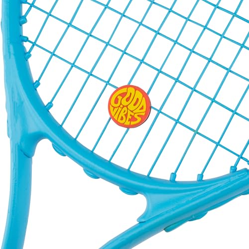 Get A Grip Tennis Dampeners – Vibration Dampener for Tennis Rackets – Shock Absorbing, Reduce String Vibration & Improve Feel – Fun, Colourful, Retro Designs – Tennis Accessories Gift - color: Good Vibes Only