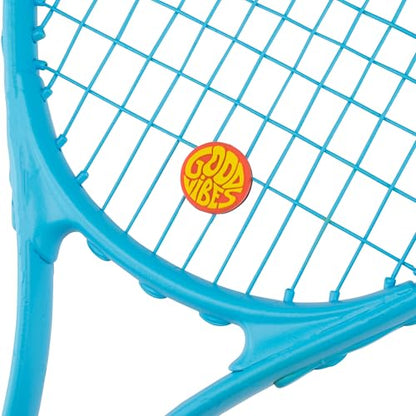 Get A Grip Tennis Dampeners – Vibration Dampener for Tennis Rackets – Shock Absorbing, Reduce String Vibration & Improve Feel – Fun, Colourful, Retro Designs – Tennis Accessories Gift - color: Good Vibes Only