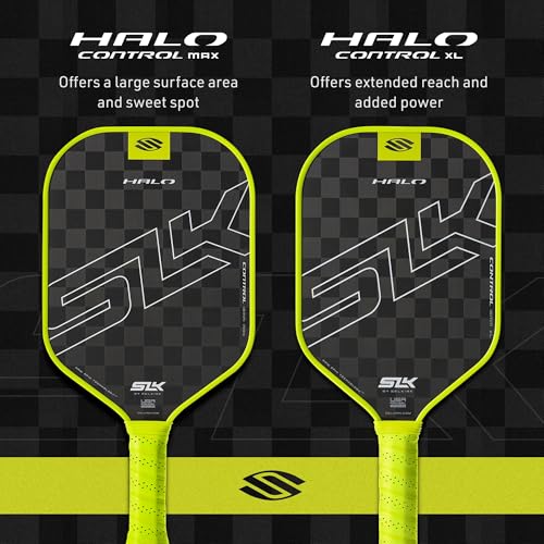 Selkirk Sport SLK Halo Raw Carbon Fiber Pickleball Paddle | Power, Pro and Control Pickleball Paddles | T700, 18K Ultraweave, Aramid Fiber LinkWeave | Designed & Controlled in USA - color: Control | Green | 2025, size: Max (All - Around Paddle)