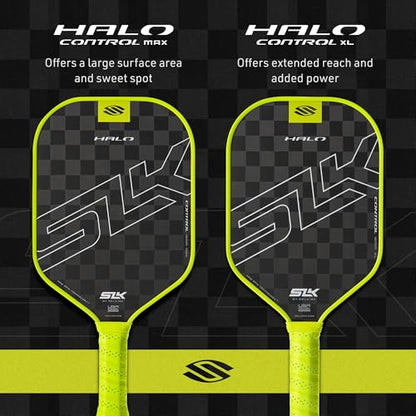 Selkirk Sport SLK Halo Raw Carbon Fiber Pickleball Paddle | Power, Pro and Control Pickleball Paddles | T700, 18K Ultraweave, Aramid Fiber LinkWeave | Designed & Controlled in USA - color: Control | Green | 2025, size: Max (All - Around Paddle)
