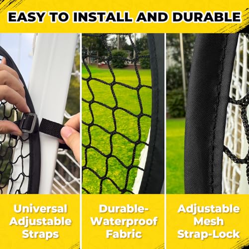 Top Bins Soccer Goal Target(2Pcs) 23.6in Soccer Target Net for Volley, Passing, Shooting Accuracy Practice Soccer Training Equipment with Carry Case