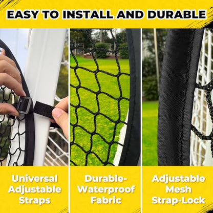 Top Bins Soccer Goal Target(2Pcs) 23.6in Soccer Target Net for Volley, Passing, Shooting Accuracy Practice Soccer Training Equipment with Carry Case