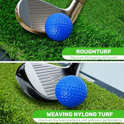 LYDARZ Golf Hitting Mat, Turf Golf Practice Mat for Indoor/Outdoor Driving, Chipping & Putting Training, Golf Training Accessories & Gift for Men & Women