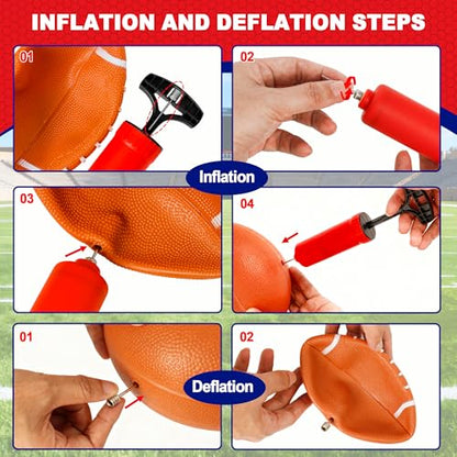 Football Toss Game Set, Includes 4 Soft Footballs - Outdoor Lawn Games for Kids, Family Parties
