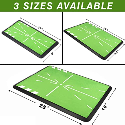 CHAMPKEY Heavy-Duty Golf Hitting Mat - Swing Path Feedback Golf Practice Mat - Ideal for Indoor and Outdoor Training - size: 13" x 17", style: Golf Mat