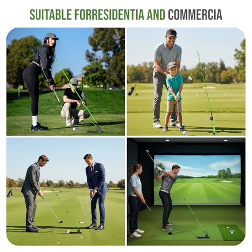Adjustable Golf Alignment Rod Holde with Angle Base - A Swing Plane Training Aid for Practice Ranges, A Golf Practice Rod Locator for Correcting Posture