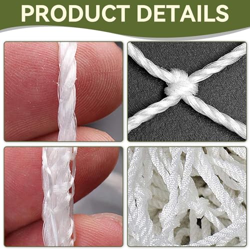 Soccer Goal Net, Sports Soccer Replacement Goal Nets Football Net Soccer Netting for Backyard Games and Training for Adults and Youth Soccer Practice, White - size: 6X4FT