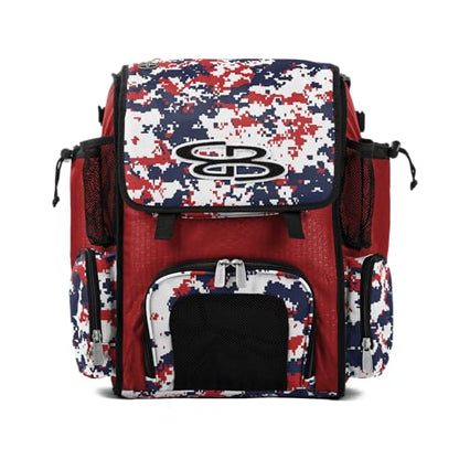 Boombah Mini Superpack Bat Bag Digital Camo Red/Navy PS-9014-3001C23 RD/N - color: Red/Navy_C23