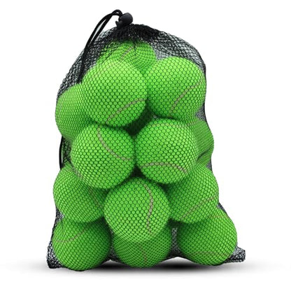 SHYUJAJIE Tennis Balls, 20 Pack Training Tennis Balls,High Elasticity Practice Tennis for Beginner, Exercise Playing Balls for Pet Dog - color: Light Green