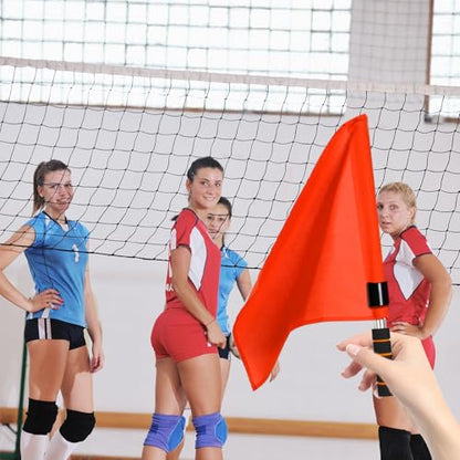 Volleyball Line Judge Flags, 4-Pack Referee Flags for Volleyball Matches