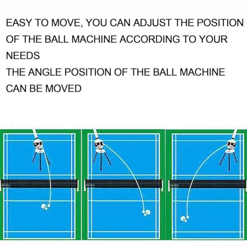 Badminton Serving Machine, Automatic Badminton Launcher, Badminton Trainer Robot with Intelligent Remote Control, for Home Solo Practice and Competition Training,A - size: A