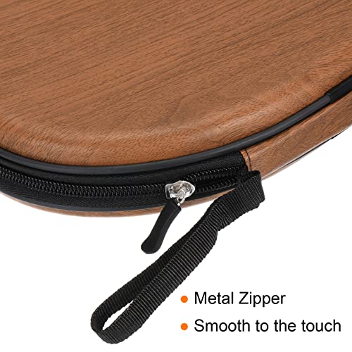 PATIKIL Table Tennis Racket Case, Ping Pong Paddle Case Hard Cover Container Bag Gourd Shape for Sports Accessories, Wood Color