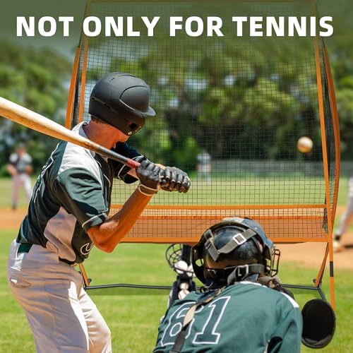 MR Tennis Ball Return Net 7’x6’, Freestanding Tennis Training Net, Multi-Sport Training Return Net for Tennis, Pickleball, Softball, Baseball Compatible w/Toss Machine Without Pitching Machine