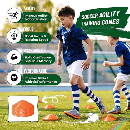 Kids Soccer Goal Set for Backyard – 4x3FT Portable Soccer Nets (Set of 2) with Ball, Scoreboard, Agility Ladder, Cones & Target Nets – Indoor Outdoor Soccer Training Equipment for Kids, Boys & Girls